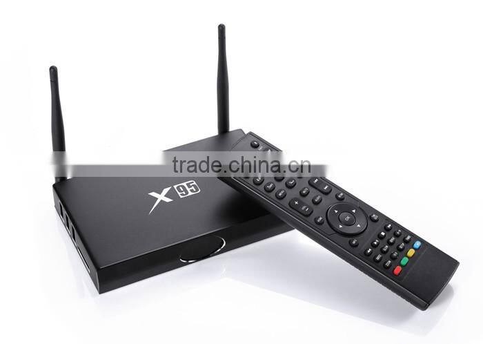 X95 Android 5.1.1 TV Box Amlogic S905 Quad Core 2.4GHz WiFi Bluetooth HD 2.0 Media Player Real-time Display TV Online Player