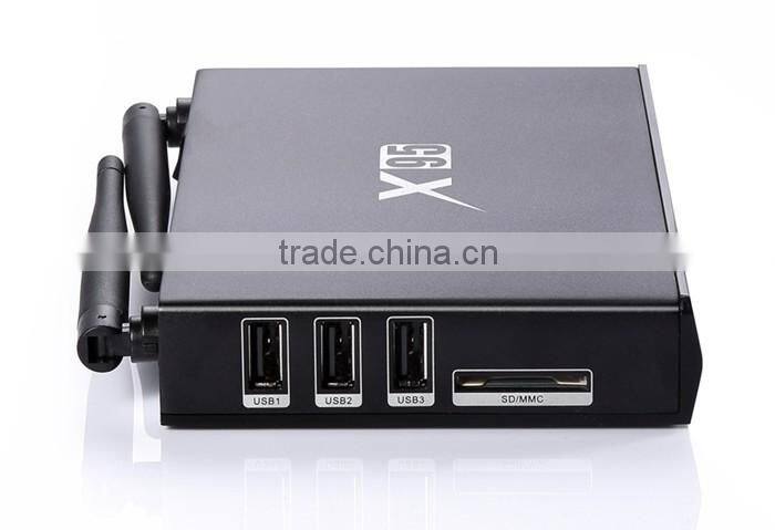 X95 Android 5.1.1 TV Box Amlogic S905 Quad Core 2.4GHz WiFi Bluetooth HD 2.0 Media Player Real-time Display TV Online Player