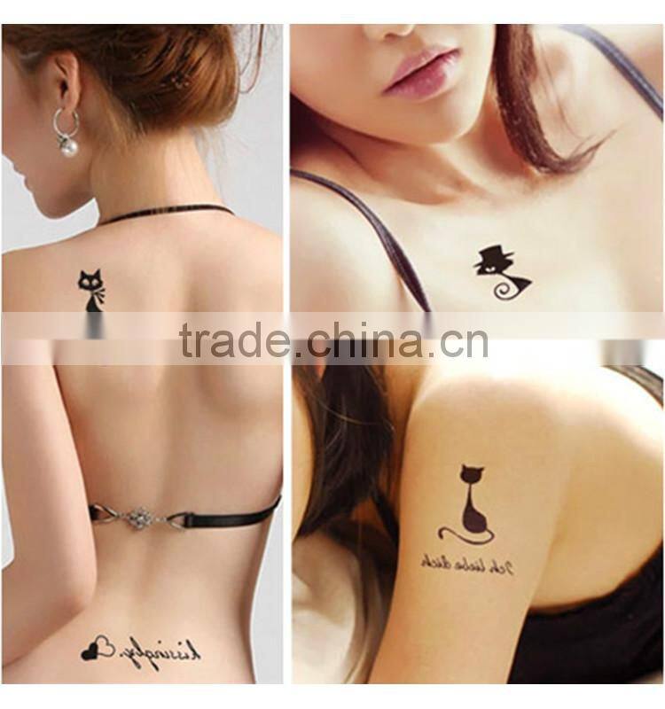 custom normal self adhesive water transfer sexy body temporary tattoo sticker