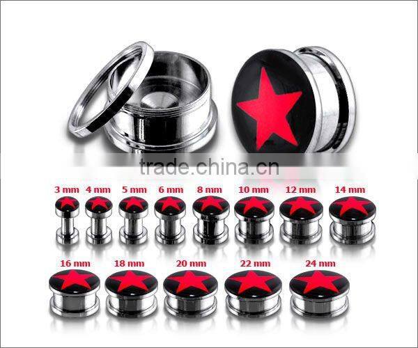 charming 316L Stainless Steel Earrings with Green Pot Leaf jewelry body rings piercing