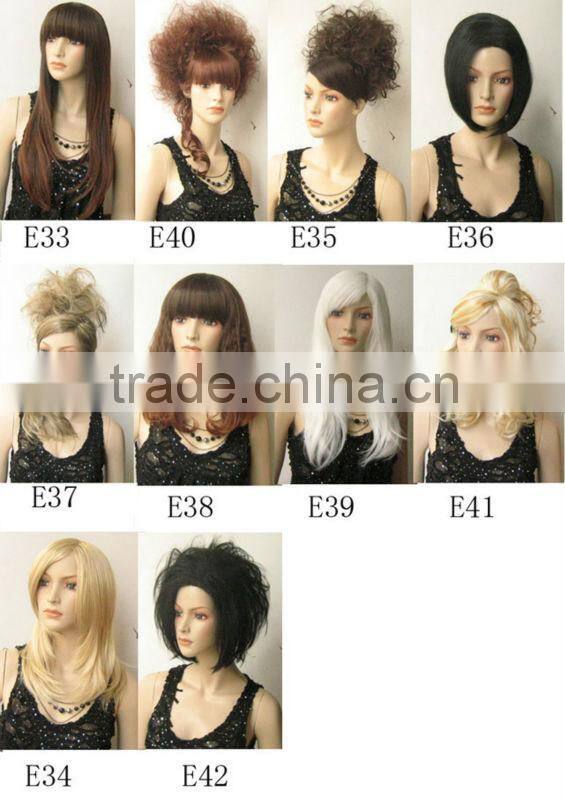 new fashion synthetic fiber wig suitable for various face hot on sale