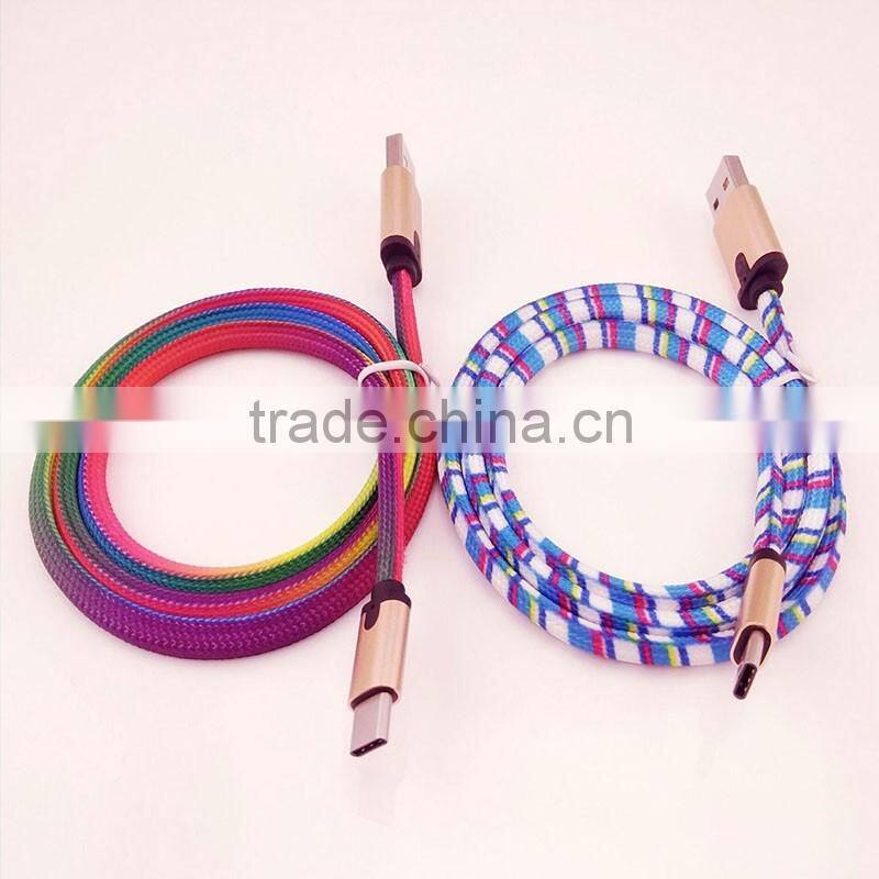 New arrival Customized Wholesale custom cell phone type-c usb cable, usb charger type-c cable