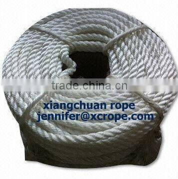 mooring rope/3 strands pp fiber /polyester rope dia6mm-135mm
