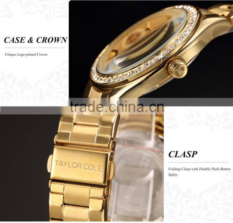 Women Japan Quartz Movement Ladies Fancy Crystal Watches