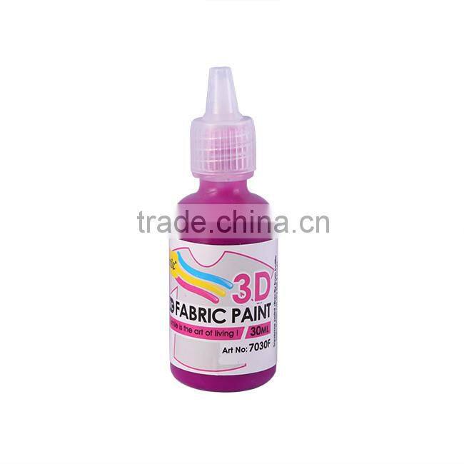12 Colours 30ml 3D Waterproof Fabric Paint Wholesale