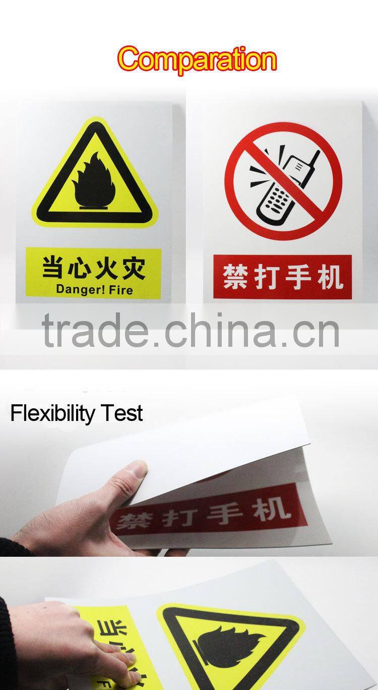 Custom writable PVC sign direction sign plastic writing sign