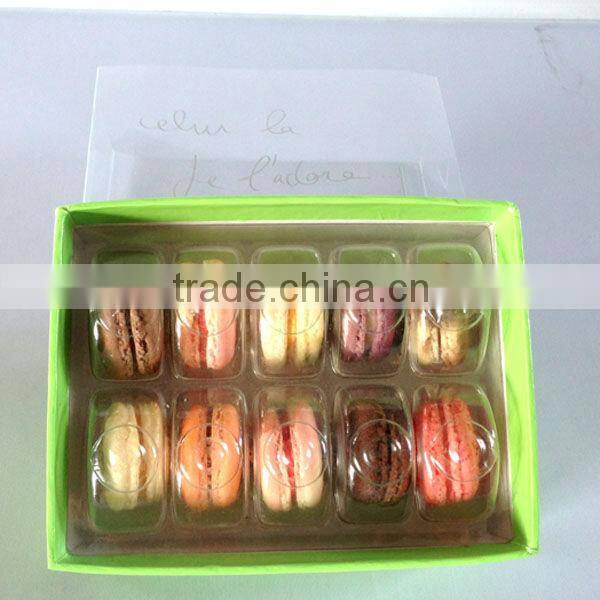 PET clear plastic macaron container
