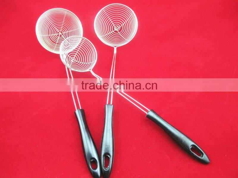 With Plastic handle large colander line filter Stainless steel mesh strainer