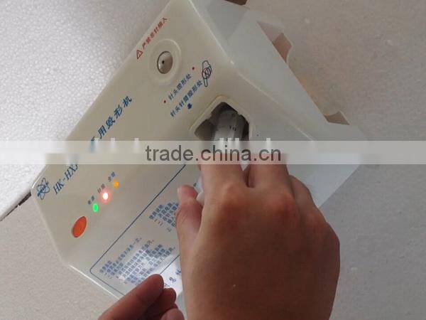 Used needle and syringe destructor in hospital and clinic application