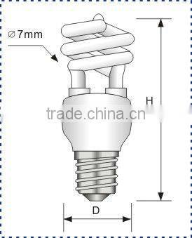 t2 half spiral rechargeable energy saving bulb