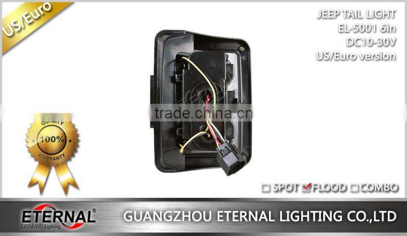 Jeep JK 07-16 led tail light reverse day time running brake signal light clear red amber rear light