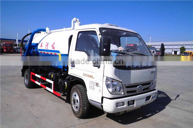 Famous forland 3000l vacuum pump suction sewage truck for sucking waste