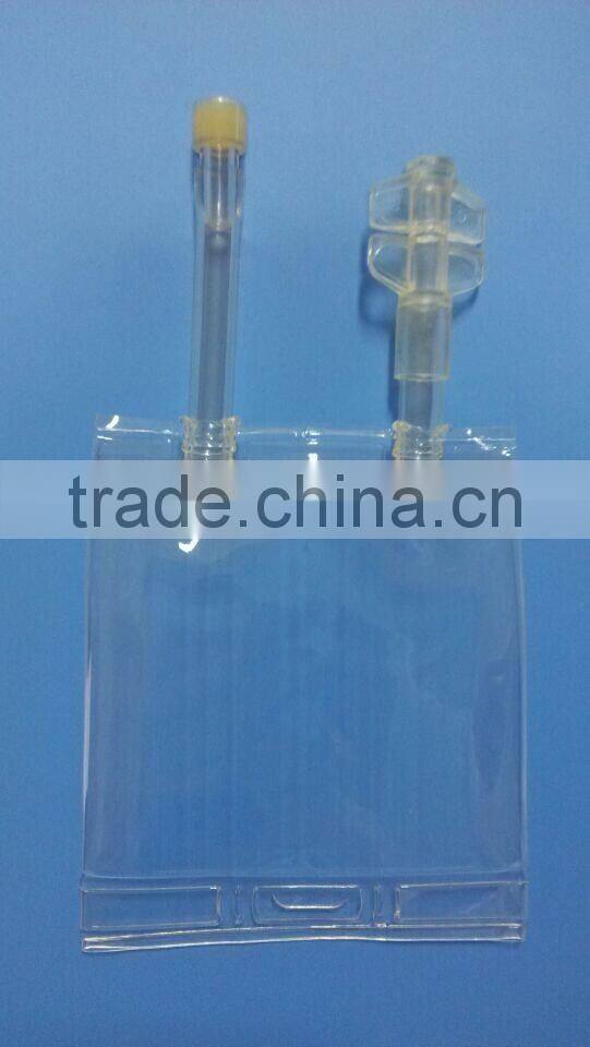 medical PVC Infusion bag/ PVC IV infusion bag (double tube )