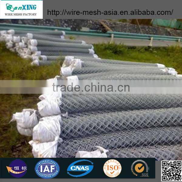 Anping Factory pvc coated Galvanized garden chain link fence for construction