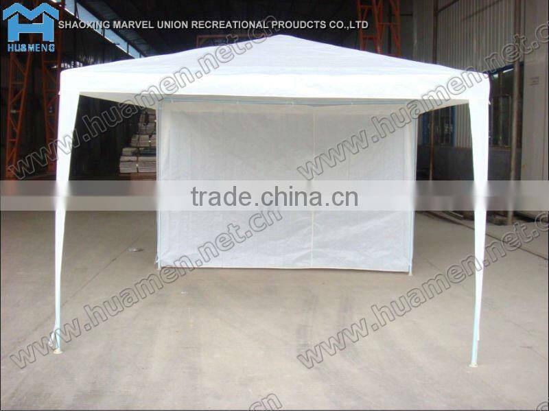 Portable White PE Garden Gazebo 3x3m