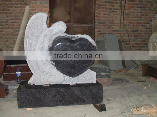 Carved granite tombstone belgium