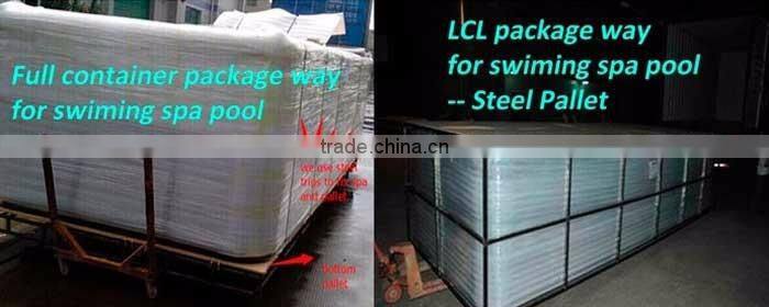 2016 Hot Sell Black Acrylic Freestanding Day Spa for outdoor Swimming pool