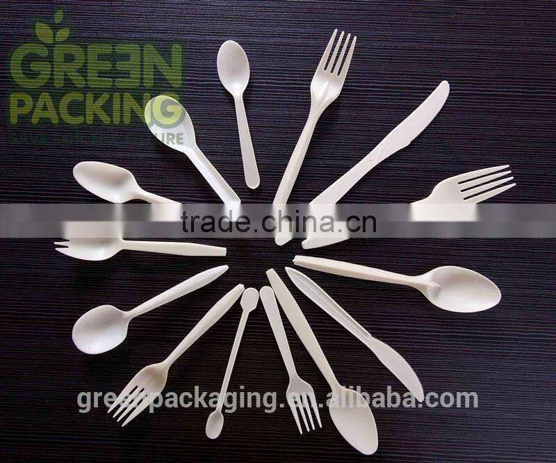 Corn starch original color plastic cutlery