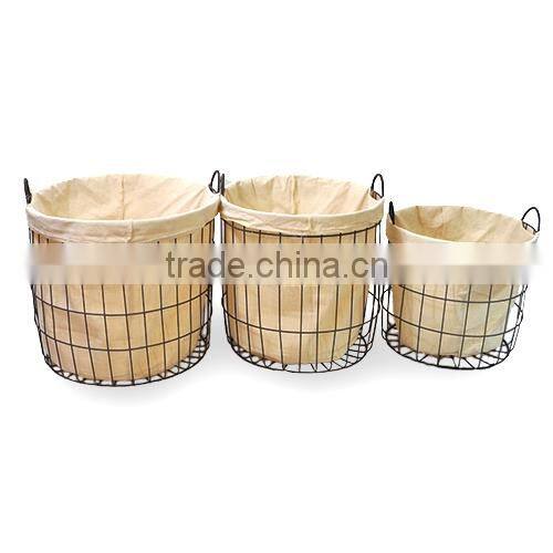 hanging storage baskets stainless steel wire mesh baskets metal wire storage baskets with liners