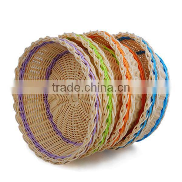 2014 new wholesale empty pp straps woven storage baskets colorful