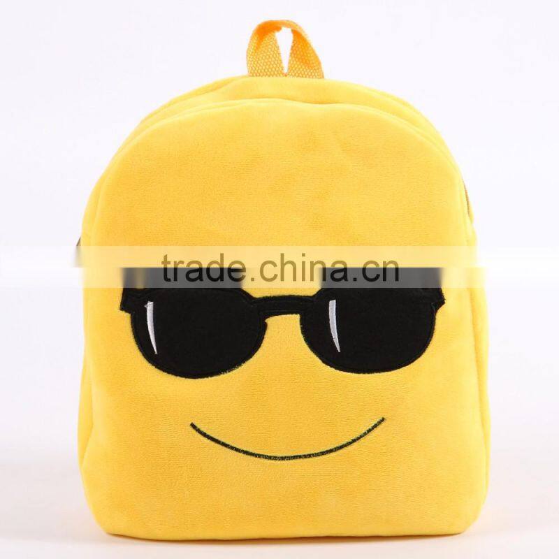 Wholesale New Design Emoji Plush School Bag For Children