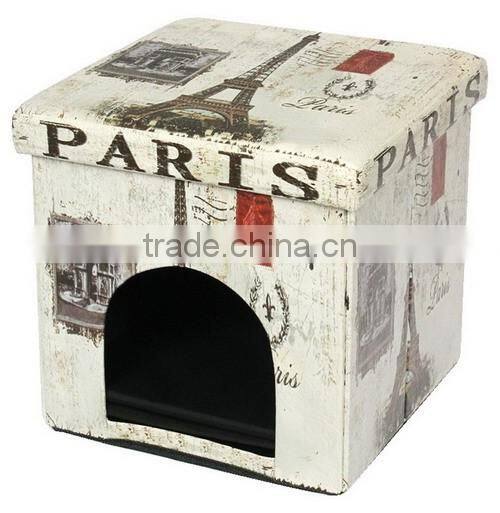 Home Stool OEM 2017 New Design Support Printing Pet Foldable Storage Ottoman
