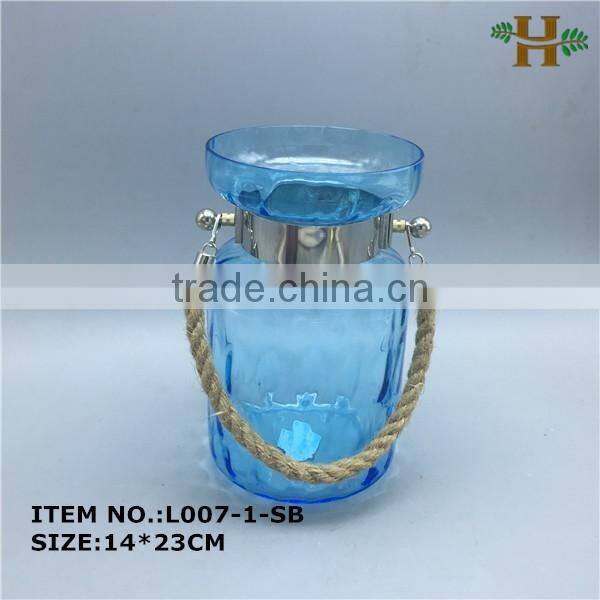 stained rope hanging glass vase wholesale