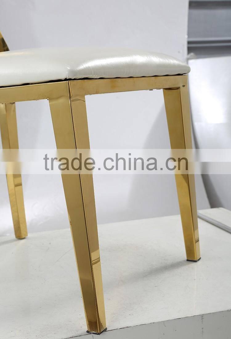 Foshan furniture modern stainless steel dining chair for restaurant