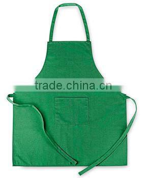 Cotton kitchen apron with front pocket as promotion