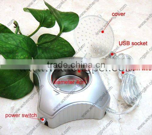 silver USB incense burner