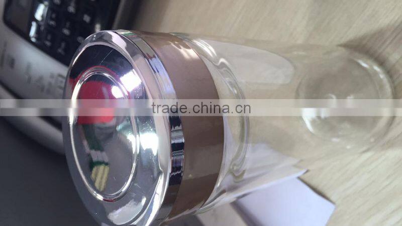 2 walls water glass bottle 400ml 300ml glass water bottle