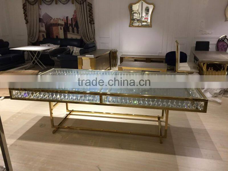 2017 crystal centerpiece glass wedding table for glass top center table design