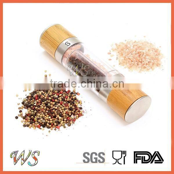 WS-SH11z 2 in 1 Premium Salt and Pepper Grinder, pepper shakers with wooden caping