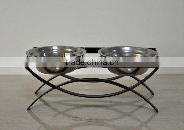 Hot sale stainless steel bowl with metal bowl stand