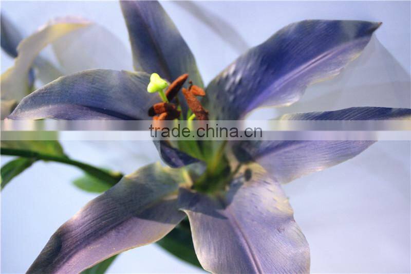 Home garden creepers decoration 110cm Height artificial yellow 2 flowers 2 bud Lily making EBHH04 2212