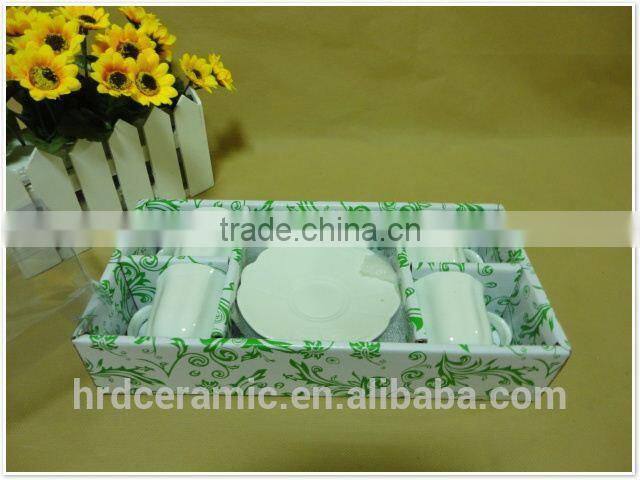 ceramic mug and ceramic dish 4 set