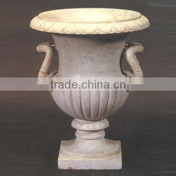 Hand Carved Granite Flower Pot