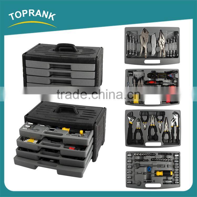 High quality 599pcs germany design hand tool sets combination household trolley tool set