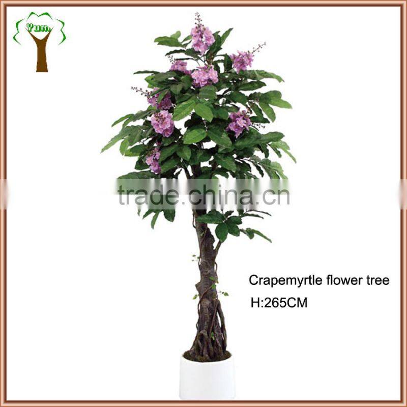 Big artificial purple crapemyrtle flowering tree