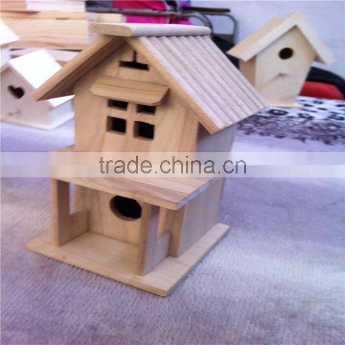 Hot sale solid wood two floor bird nest,large bird nest