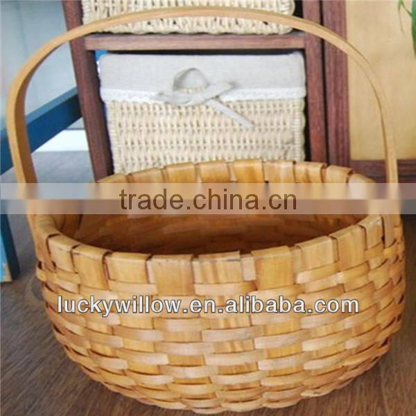 Factory supply woodchip basket for garden storage