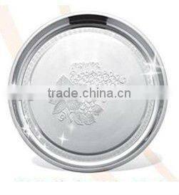 Elegant stainless silver plate for hotel using and low price