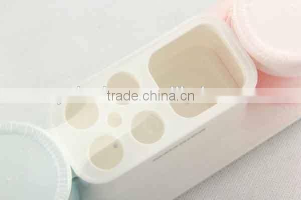 3PC double color plastic toothbrush holder and cup set bathroom set