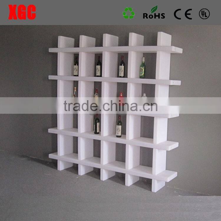 white color 2016 new illumintated wine shelf