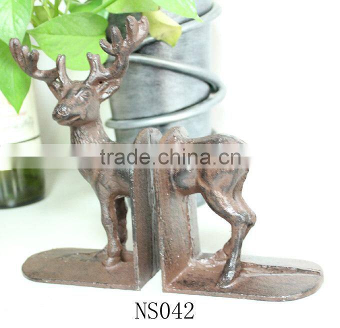 antique brown cast iron reading holder bookend decoration for house and school