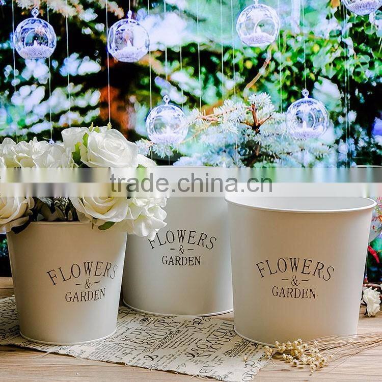 Beauty flower garden decorative metal galvanized buckets/flower pot/flower planter