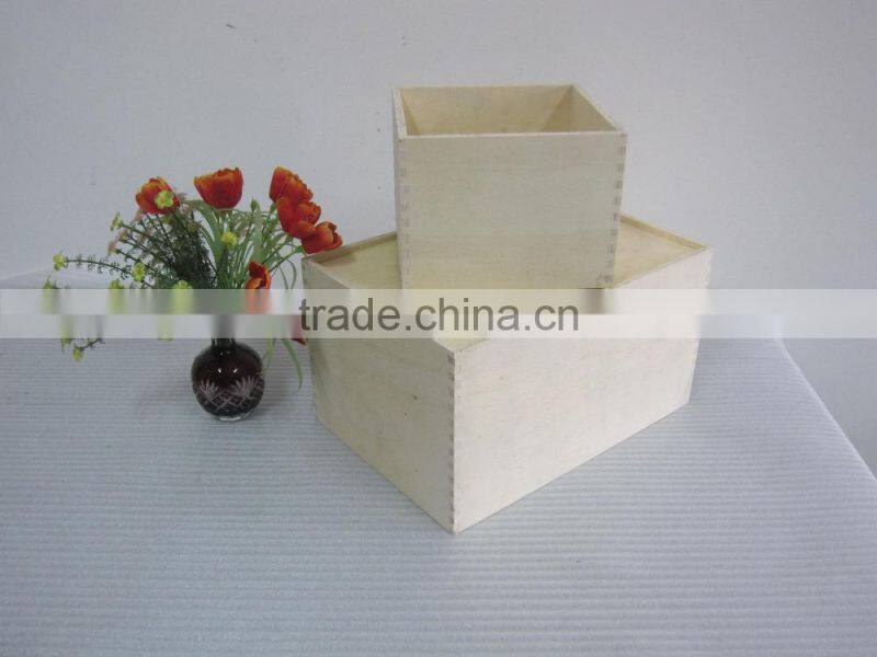 Unfinished Wood Box Without Lid Best Selling wood art craft