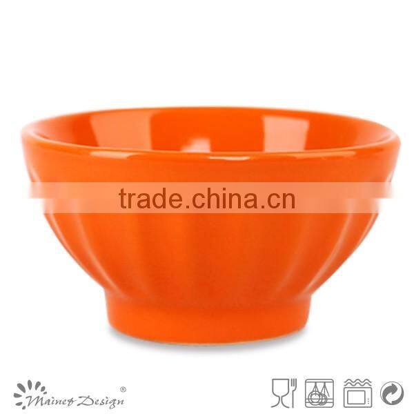 Ceramic glazing embossed bowl stoneware