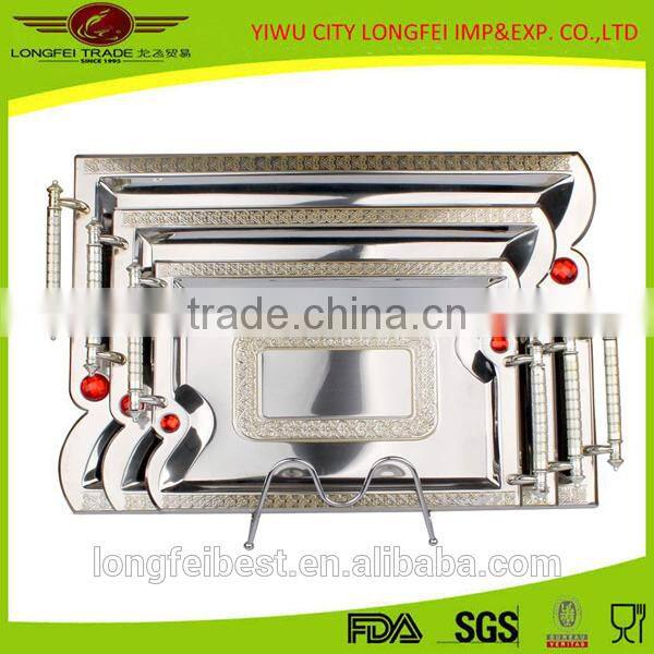 3pcs cylindrical stainless steel soup pot set with steel string handle