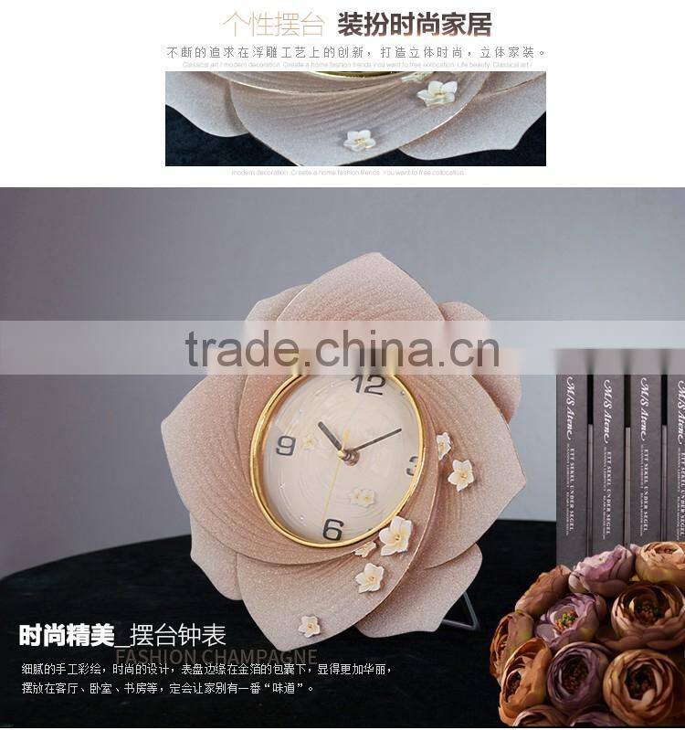 M28B Momoda Creative modern fancy elegant 3D flower wall clock quiet quartz home decoration large wall table clock set